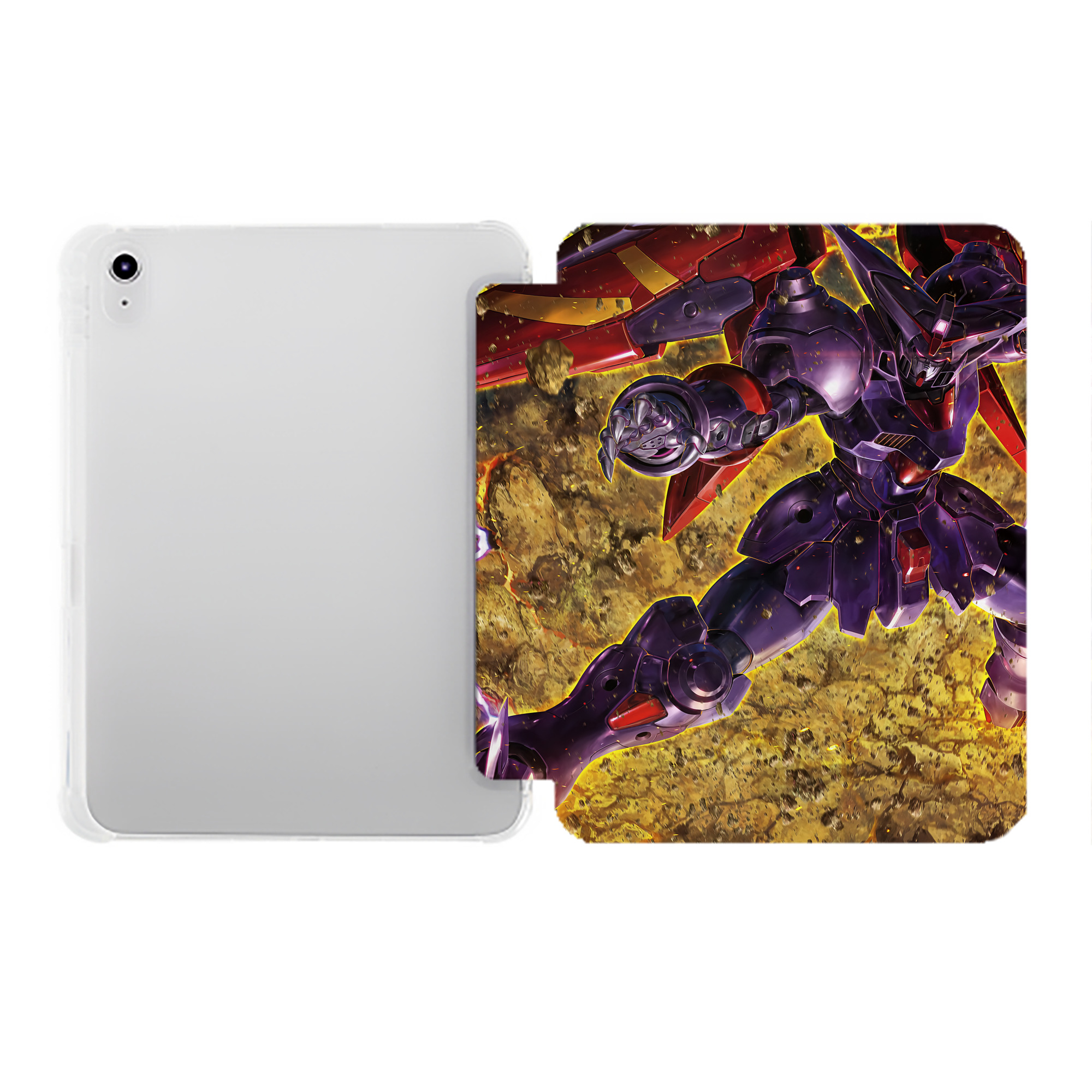 （画像用） 機動戦士ガンダム Mobile Suit Gundam IPad ケース ペン収納付き 三つ折りスタンド PUレザー×シリコン 対応機種9.5/10.5/10.9インチ